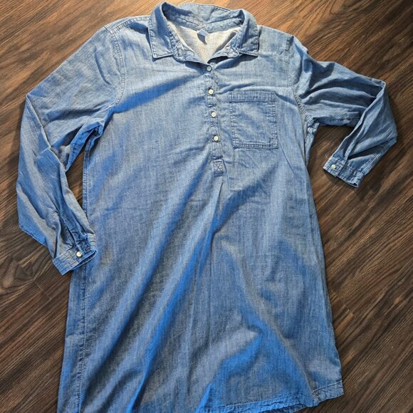 OLD NAVY 100% Cotton Blue Chambray Shirt Dress NWOT/SIZE XL - Picture 6 of 8